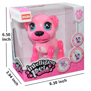 ربات اسباب بازی شارژی سگ سنسوردار صورتی Electronic Robot Dog Smart Pet Pink_اسباب بازی